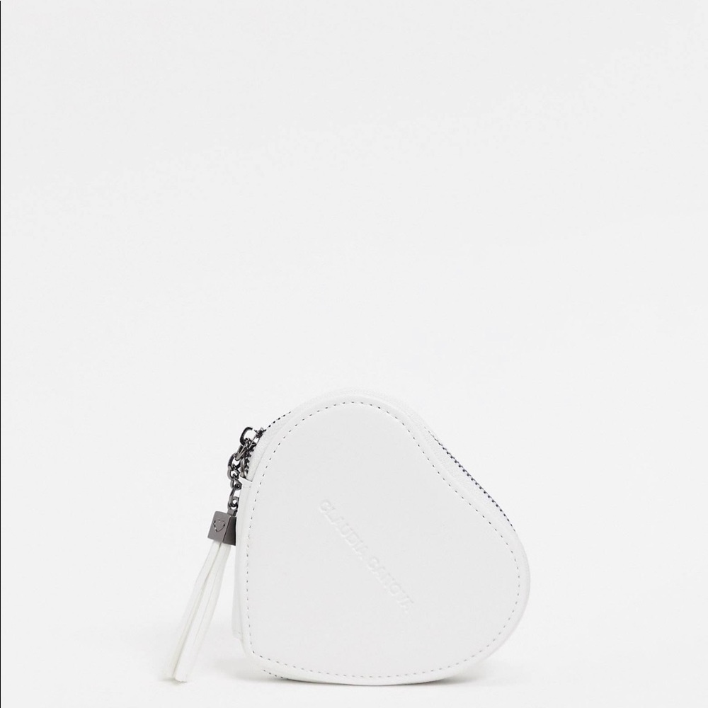 Heart Shaped Coin Purse in White